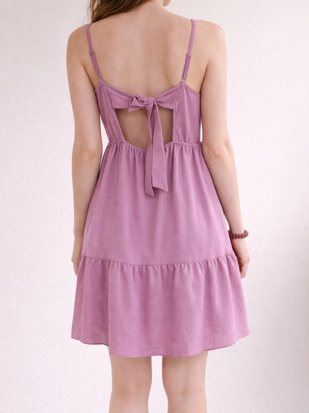 Altar’d State Lavender Tie Back Mini Dress Size M